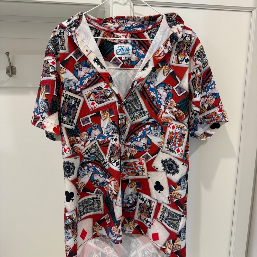 Playing Card Casino Print Polo Shirt